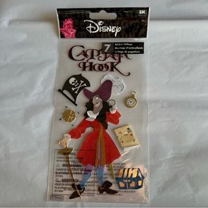 NWT Disney EK Success Captain Hook Peter Pan Dimensional Sticker Set